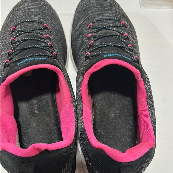 Skechers Black and Pink Athletic Shoes women’s size 10 GUC - Picture 8 of 13